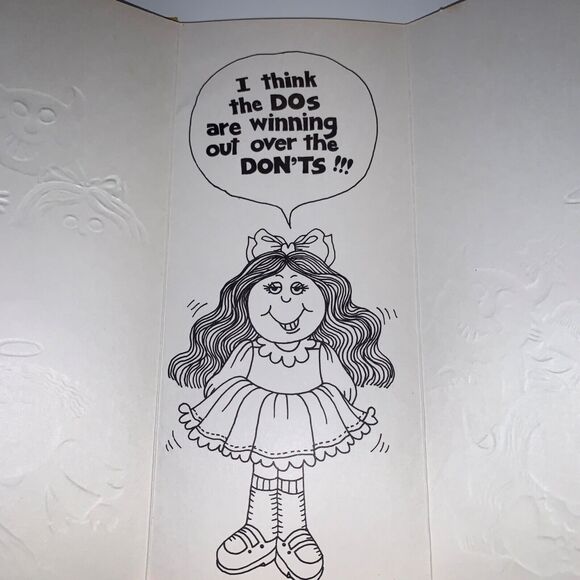 Vintage 70s Greeting Card Devil Angel Do's & Don'ts unused - Picture 4 of 5